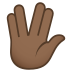 🖖🏾 vulcan salute: medium-dark skin tone display on JoyPixels